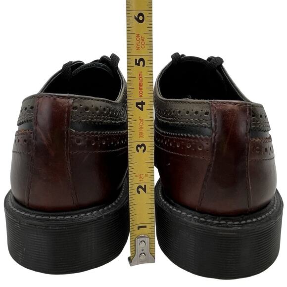 Dr. Martens Alfred Brogue Oxfords Black/Burgundy Leather AirWair Sole UK 9 US 10 - Picture 4 of 16